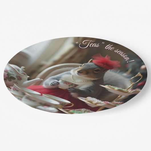 "Teas" het seizoen Papieren Bordje (Gekanteld)