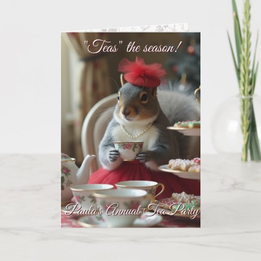 "Tea's" het Seizoen Uitnodiging (Voorkant)