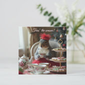 "Tea's" het Seizoen Uitnodiging (Staand voorkant)