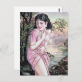 Tease in Stream Oasis door Shanghai China Meisje Briefkaart (Voorkant / Achterkant)