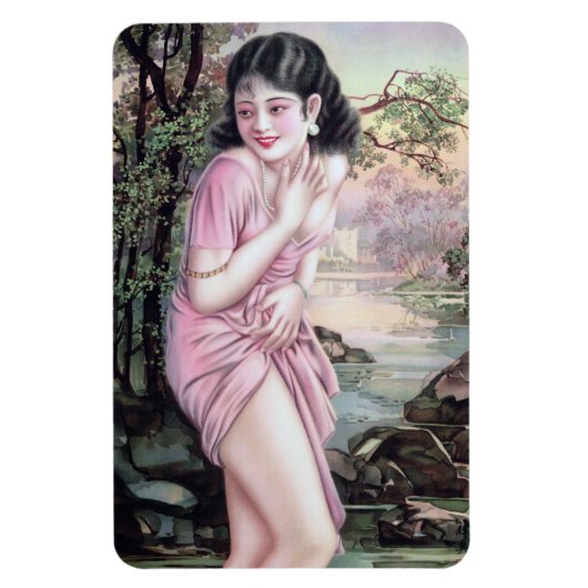 Tease in Stream Oasis door Shanghai China Meisje Magneet (Verticaal)