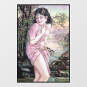 Tease in Stream Oasis door Shanghai China Meisje Raamsticker (Vel)