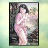 Tease in Stream Oasis door Shanghai China Meisje Raamsticker (Vel 3)