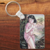 Tease in Stream Oasis door Shanghai China Meisje Sleutelhanger (Voorkant)