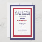 Teaser-campagne voor politieke kandidaten van star kaart (Voorkant)