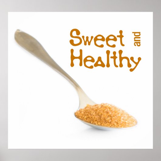 Teaspoon en bruine suiker poster (Voorkant)