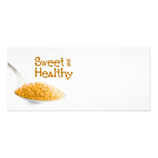 Teaspoon en bruine suiker reclamekaart (Voorkant)