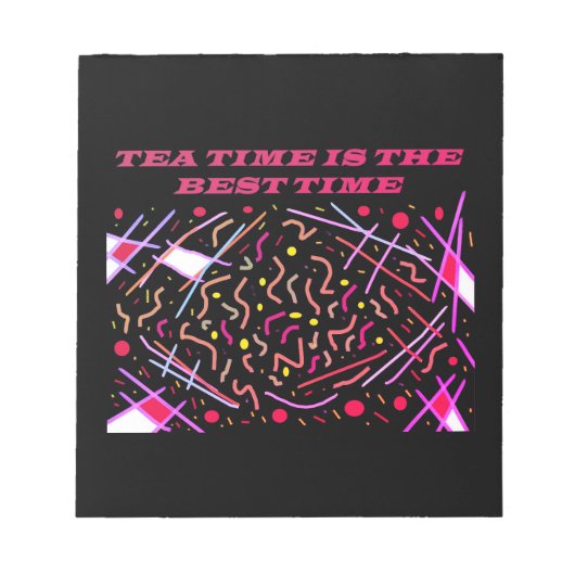 Teatime is de beste tijdkunst notitieblok (Voorkant)