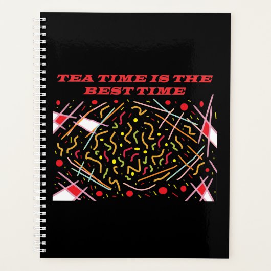 Teatime is de beste time art design zakmap planner (Voorkant)