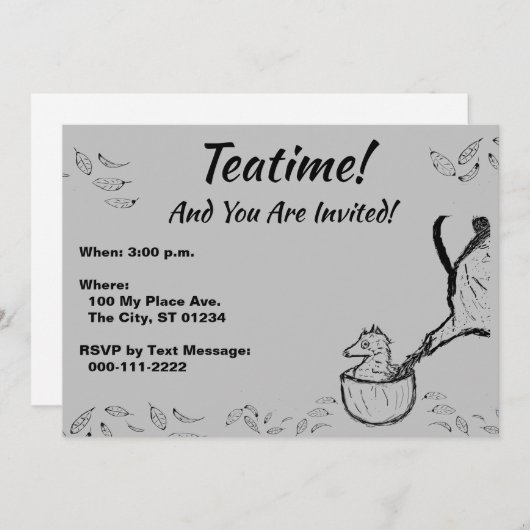 Teatime! Kaart (Voorkant / Achterkant)