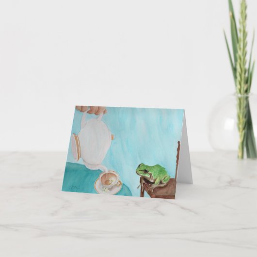 Teatime met Frederick: Wenskaart 4"x5.6" Feestdagen Kaart (Voorkant)