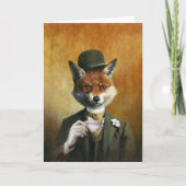 Teatime Mr Fox Groetjes kaart (Voorkant)