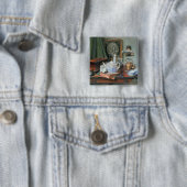 Teatime Vierkante Button 5,1 Cm (In situ)