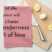 teatowel over het leven theedoek (Quarter Fold)