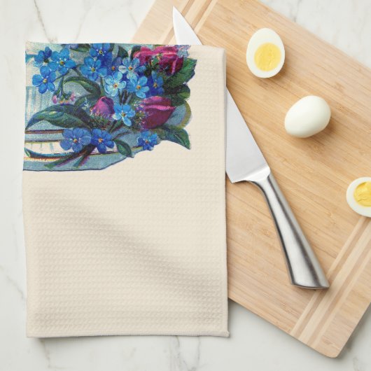 TEATOWEL: TEACUP MET STROMEN THEEDOEK (Quarter Fold)