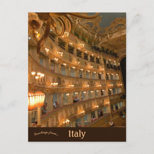 Teatro La Fenice Venetië Italië Briefkaart (Voorkant)