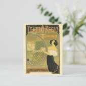 Teatro Regio  Frans art Nouveau Briefkaart (Staand voorkant)