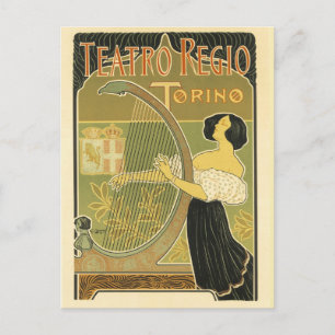 Teatro Regio  Frans art Nouveau Briefkaart