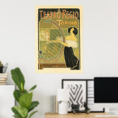Teatro Regio Frans art Nouveau Poster (Thuiskantoor)