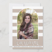 Teaupe Class of 2023 arch foto afstuderen Aankondiging (Voorkant)