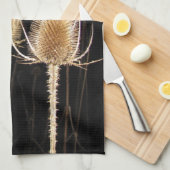 Teazles bij nacht theedoek (Quarter Fold)