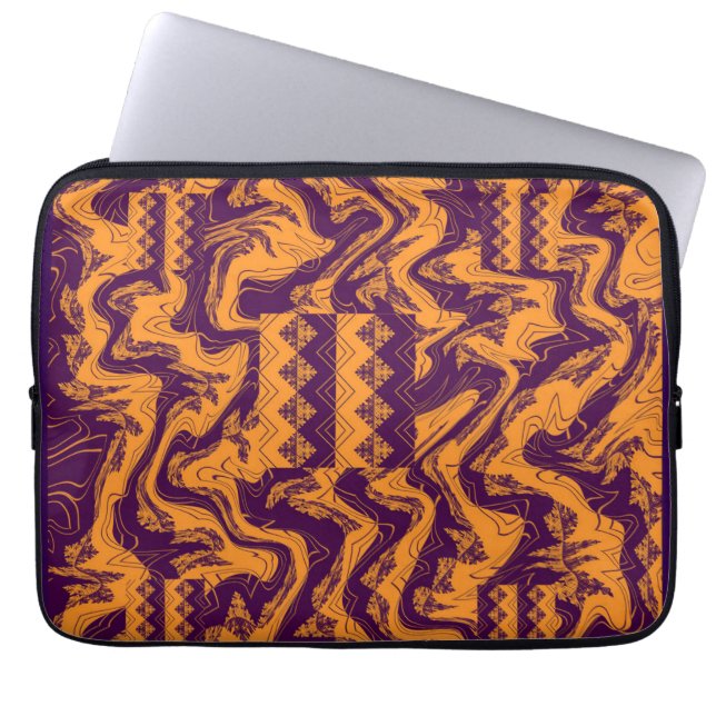 Tebeb Waves Laptop Sleeve (Voorkant)