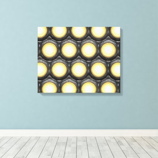 TEC Lights 1 omwikkeld doek Canvas Afdruk (Insitu (Houten vloer))