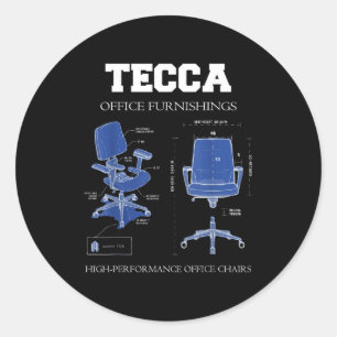 Tecca Kantoorinrichting - Stoelen voor hoge presta Ronde Sticker