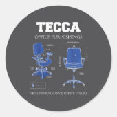 Tecca Office Furnishings - High Performance Chairs Ronde Sticker (Voorkant)