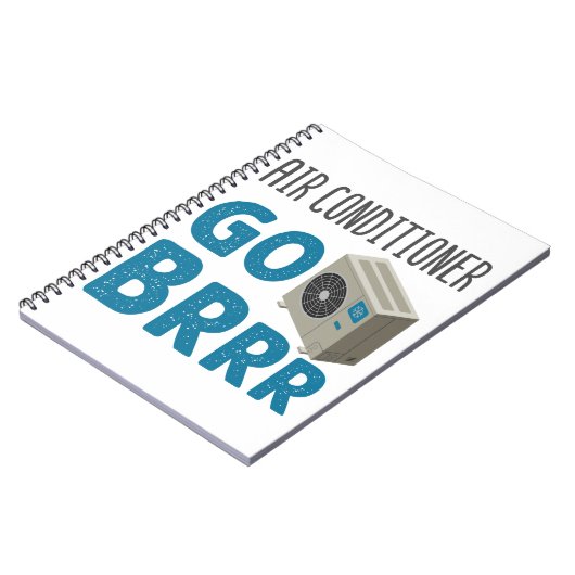 Tech Air Conditioner Go Brrr van HVAC-technicus Notitieboek (Linkerzijde)