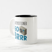 Tech Air Conditioner Go Brrr van HVAC-technicus Tweekleurige Koffiemok (Voorkant links)