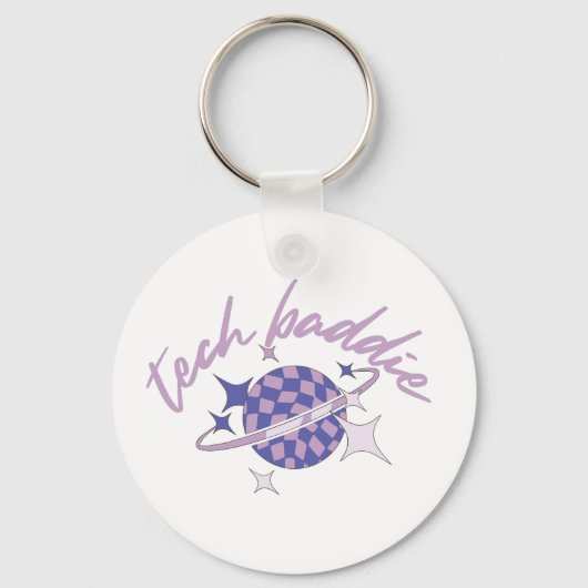 Tech Baddie (Variatie 2) Sleutelhanger (Achterkant)