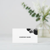 Tech Black en White Geometric Overlapping Circles Visitekaartje (Staand voorkant)