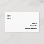 Tech Black en White Geometric Overlapping Circles Visitekaartje (Achterkant)