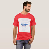 Tech Blauw met Rode Accenten T-shirt (Voorkant volledig)