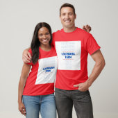 Tech Blauw met Rode Accenten T-shirt (Unisex)