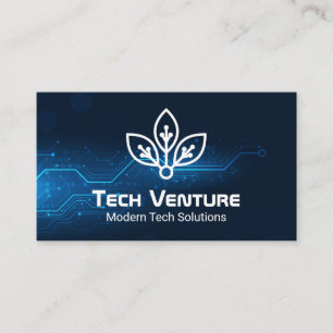 Tech Blue Achtergrond   Techie Logo Visitekaartje