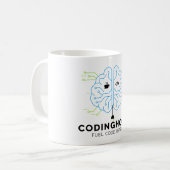 Tech Brain Coding Mug for Programmers & Coders Koffiemok (Voorkant links)
