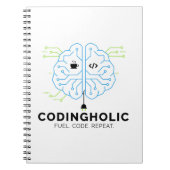 Tech Brain Coding Notebook for Programmers Notitieboek (Voorkant)