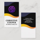 Tech Brain Logo | Visitekaartje voor golfontwerp (Voorkant / Achterkant)