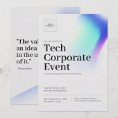 Tech Business corporate Event Meeting Invitation Save The Date (Voorkant / Achterkant)