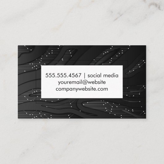 Tech Circuitry Achtergrond Visitekaartje (Achterkant)