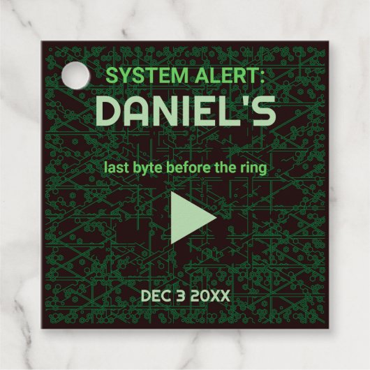 Tech Code Party Bedankt Label (Voorkant)