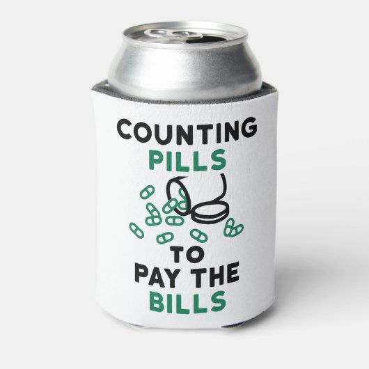 Tech Counting Pills to Pay the Bills Blikjeskoeler (Blikje Achterkant)