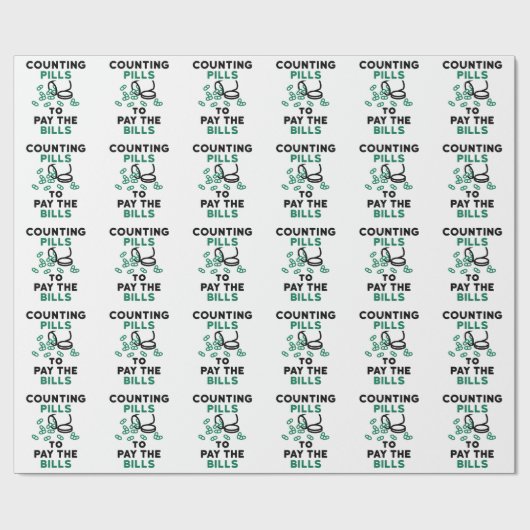 Tech Counting Pills to Pay the Bills Cadeaupapier (Vlak)