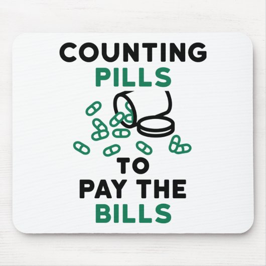 Tech Counting Pills to Pay the Bills Muismat (Voorkant)