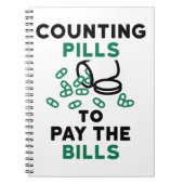 Tech Counting Pills to Pay the Bills Notitieboek (Voorkant)