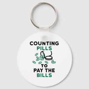 Tech Counting Pills to Pay the Bills Sleutelhanger