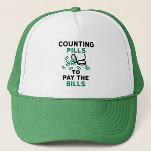 Tech Counting Pills to Pay the Bills Trucker Pet