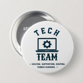 💻 Tech Crew IT-ondersteuningsteam 💻 Ronde Button 7,6 Cm (Voorkant /achterkant)